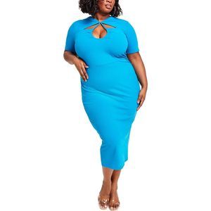 Elegant Blue Midi Dress